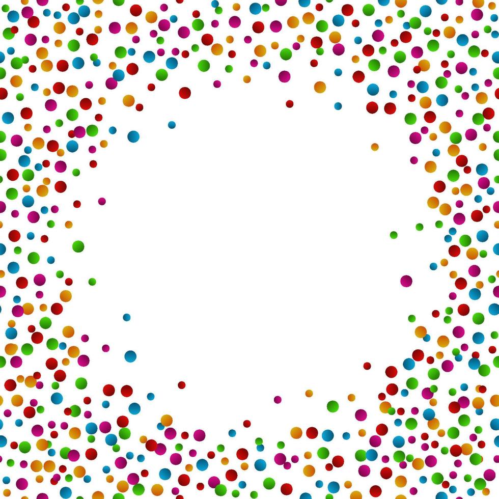 Confetti seamless bright round frame colorful for celebration vector