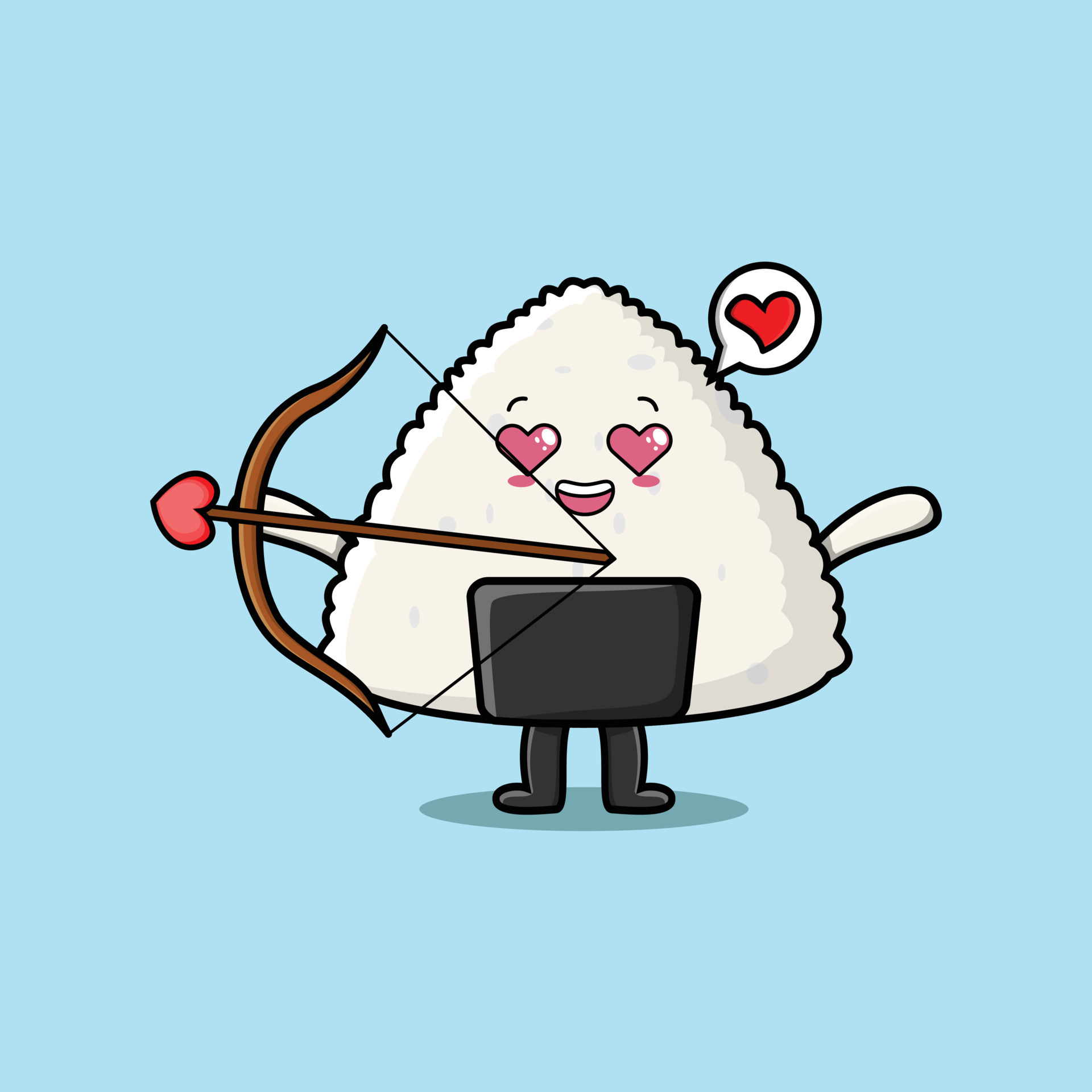 Cute cartoon romantic cupid rice japanese sushi 11795249 Vector Art at Vecteezy Cute cartoon romantic cupid rice japanese sushi 11795249 Vector Art at Vecteezy
