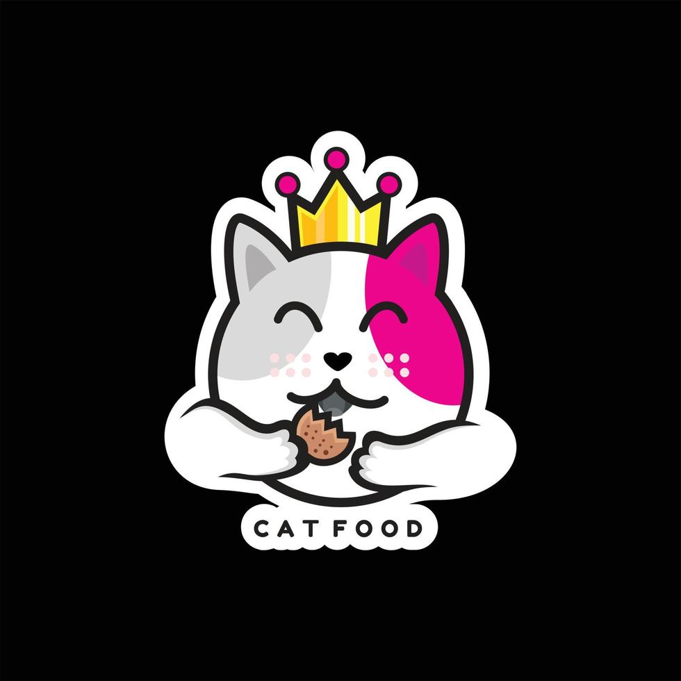 vector de diseño de gato comiendo pan