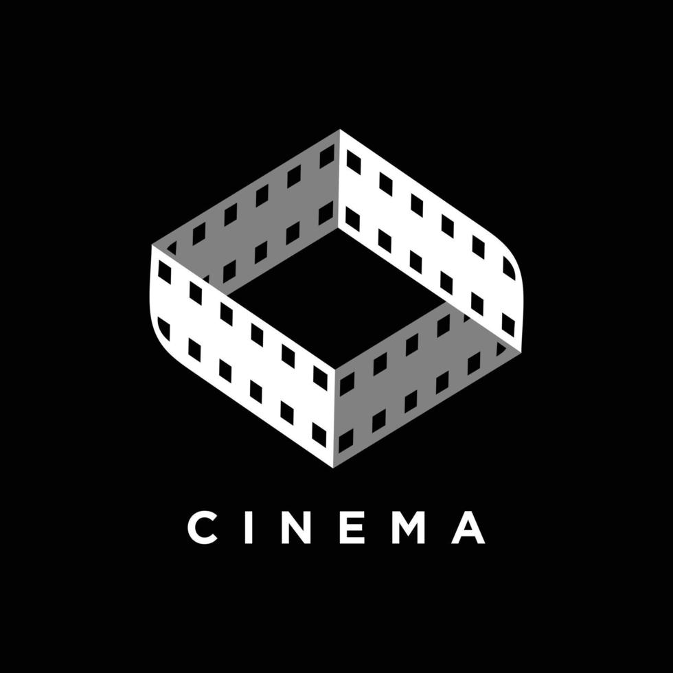 plantilla de diseño de videografía y película de logotipo de cine para empresas vector