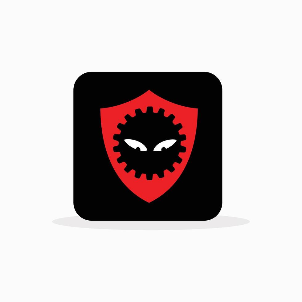 Logo or application icon of computer device from virus attack vector