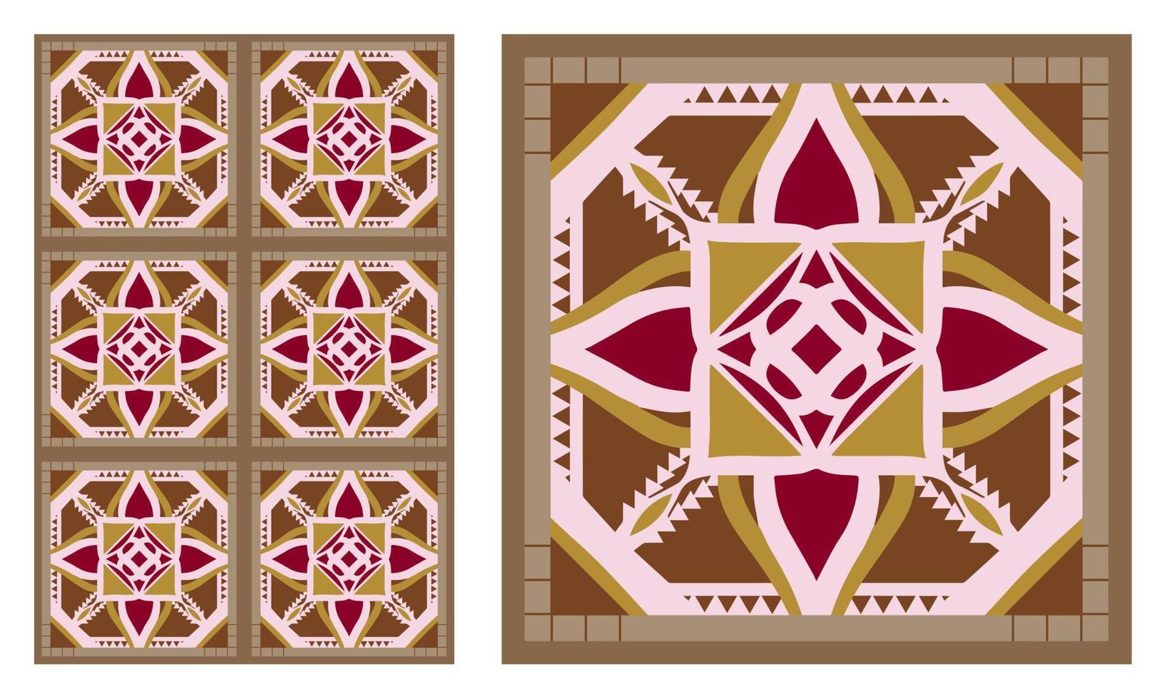 Geometric Seamless Pattern with Tribal Shape. Designed in Ikat, Boho, Aztec, Folk, Motif, Thai, Luxury Arabic Style. Ideal for Fabric Garment, Ceramics, Floor tiles. Vector Illustration.