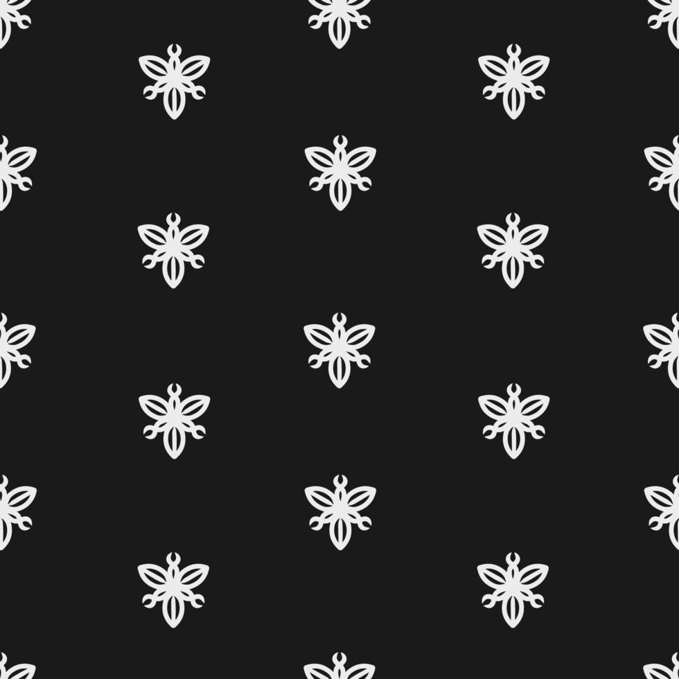 Simple Seamless background. Geometrical Pattern design in Aztec symbols, Ethnic Style. Black and White embroidered, ideal for men shirt, male fashion, kid fashion, bag, Wallpaper, backdrop. vector