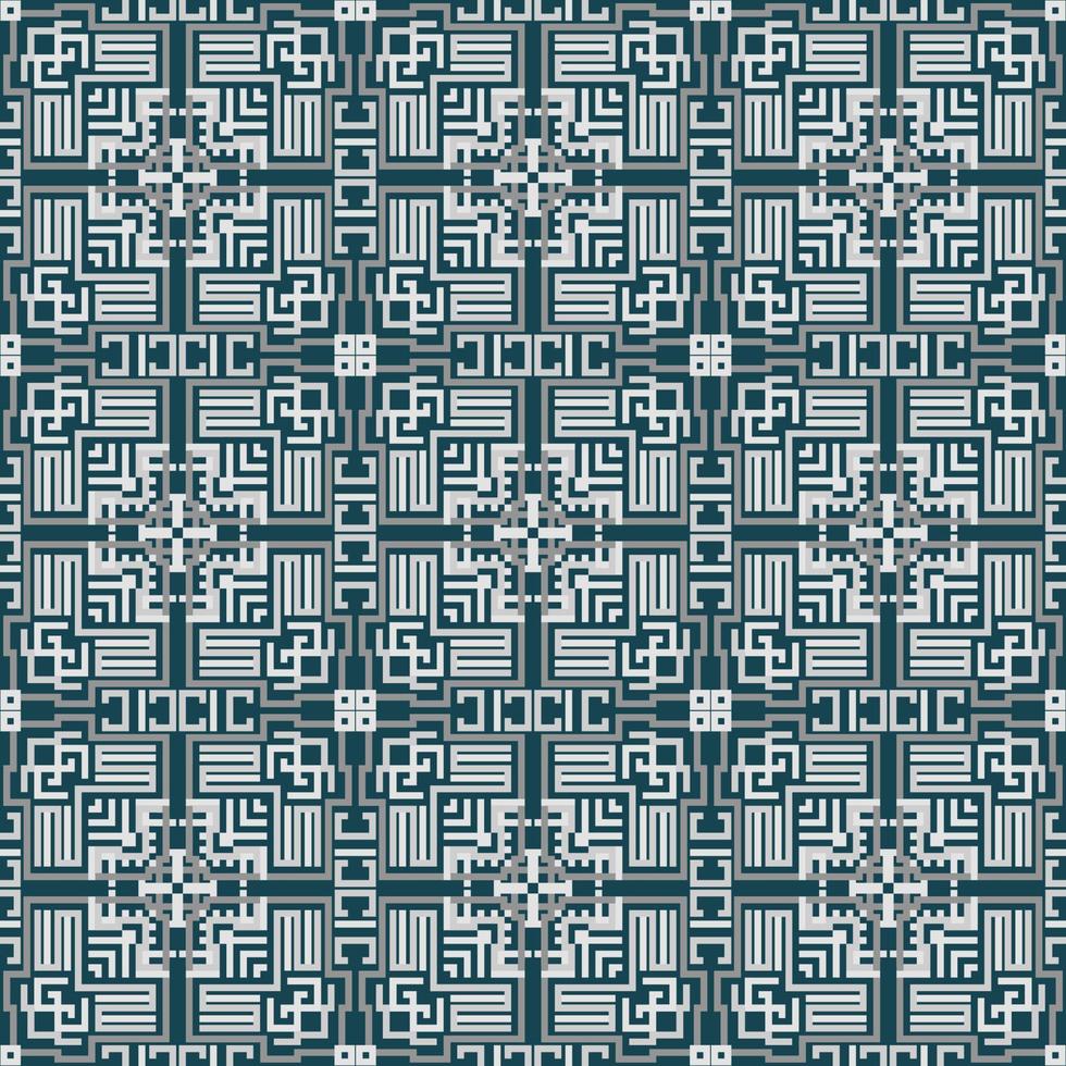 Abstract Seamless Pixel Pattern Design Ideal for silk scarf, kerchief, bandana, neck wear, shawl, hijab, fabric, textile, wallpaper, carpet, blanket, ceramics, or tiles. vector