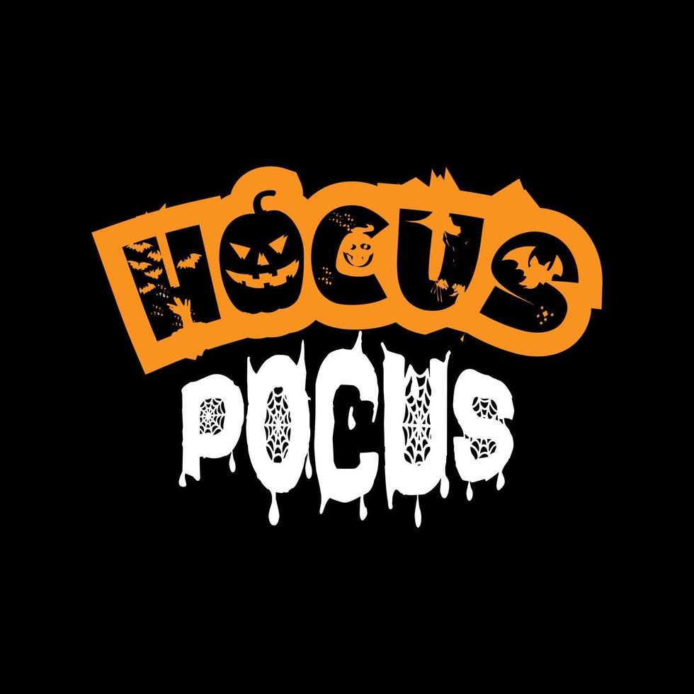 letras de tipografía hocus pocus para camiseta vector