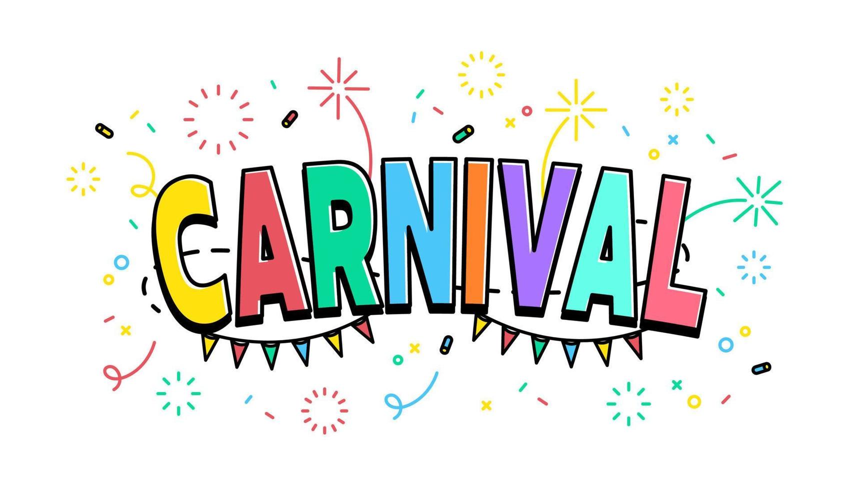 Carnival banner template. Advertising design for social network vector. vector