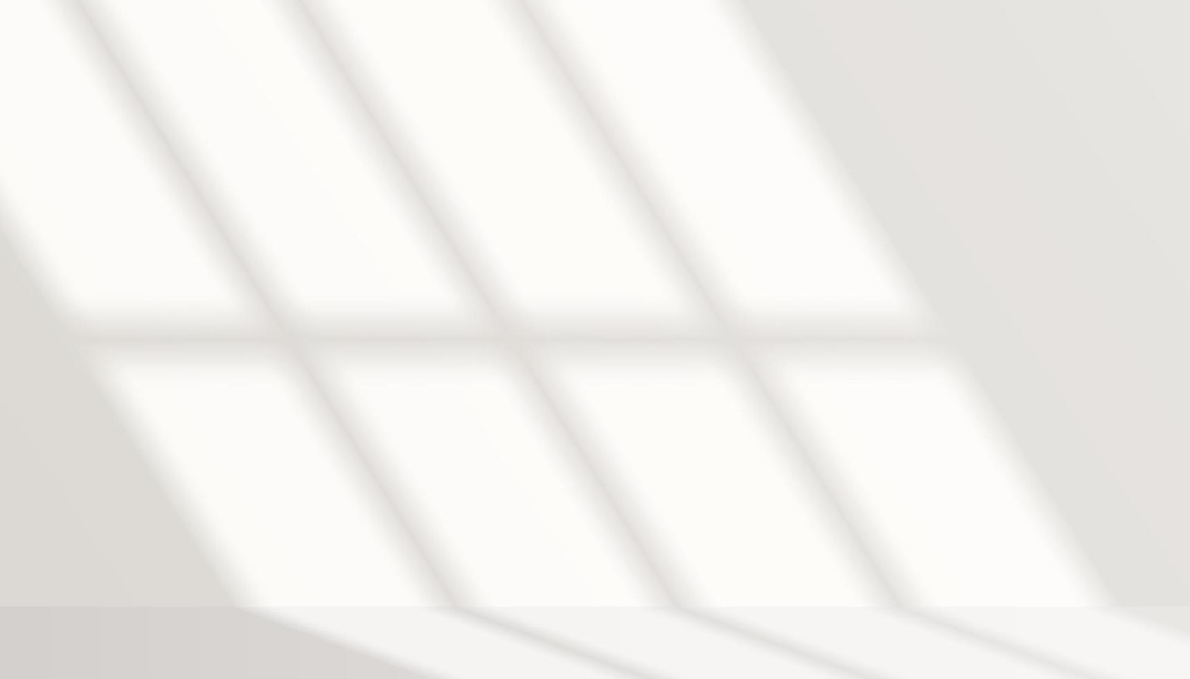 Window light and shadow realistic grey decorative background. vector