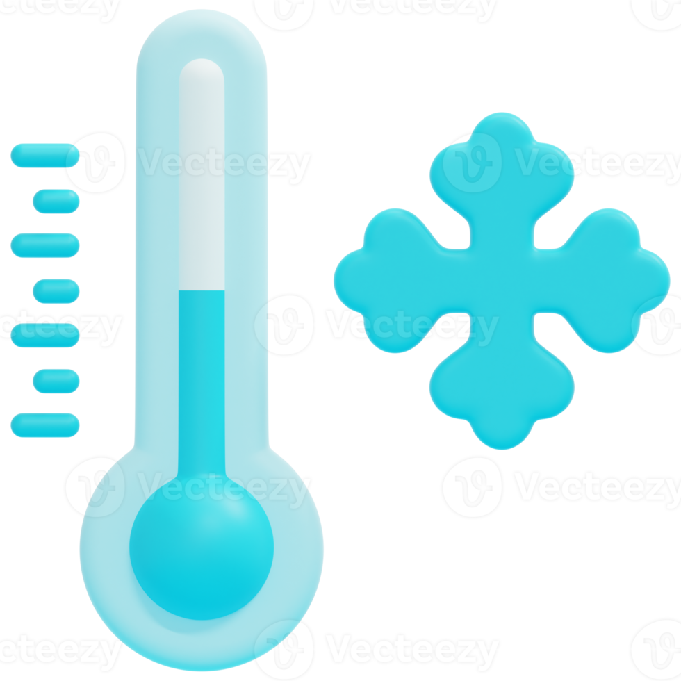 illustration d'icône de rendu 3d froid png