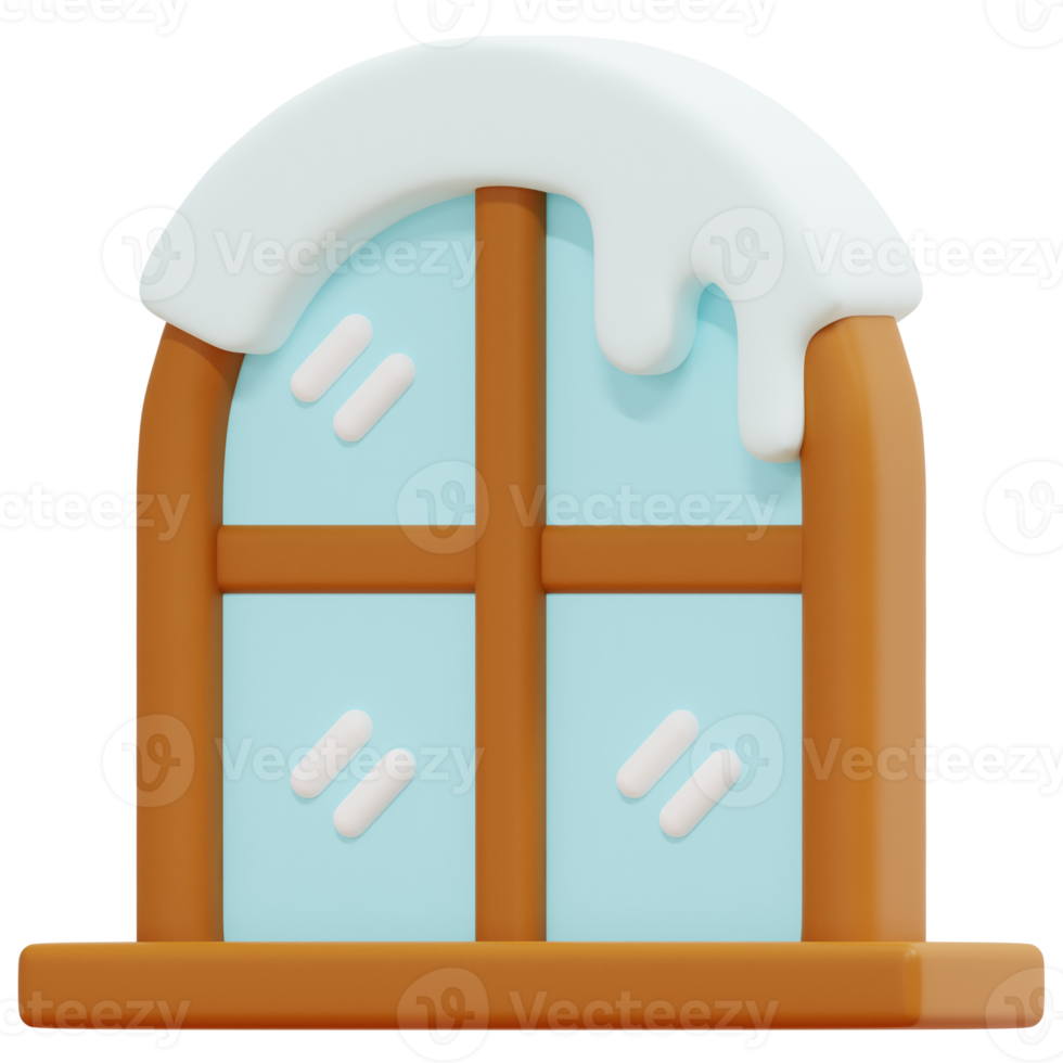 window 3d render icon illustration png