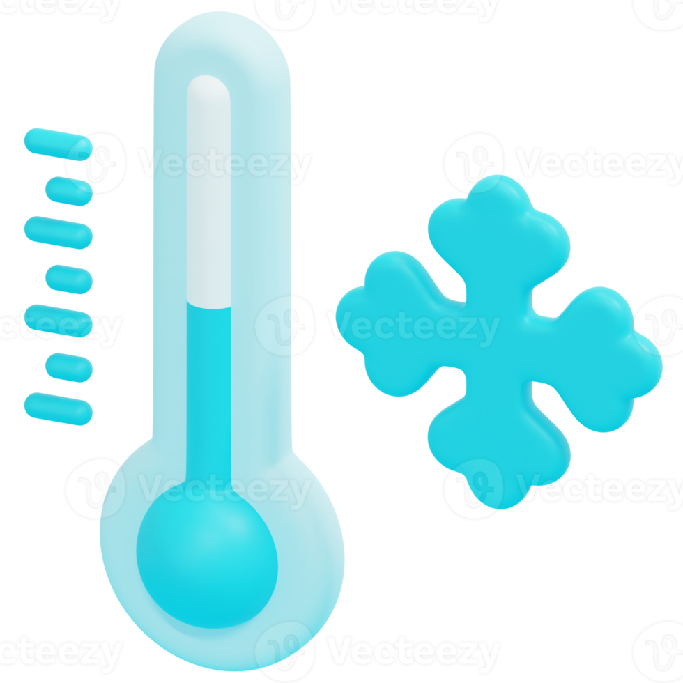 illustration d'icône de rendu 3d froid png