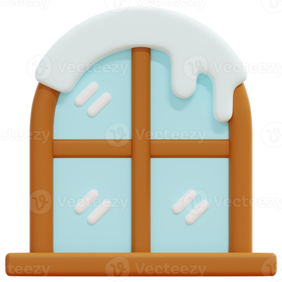 window 3d render icon illustration png