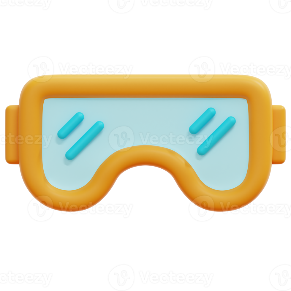 goggle 3d render icon illustration png