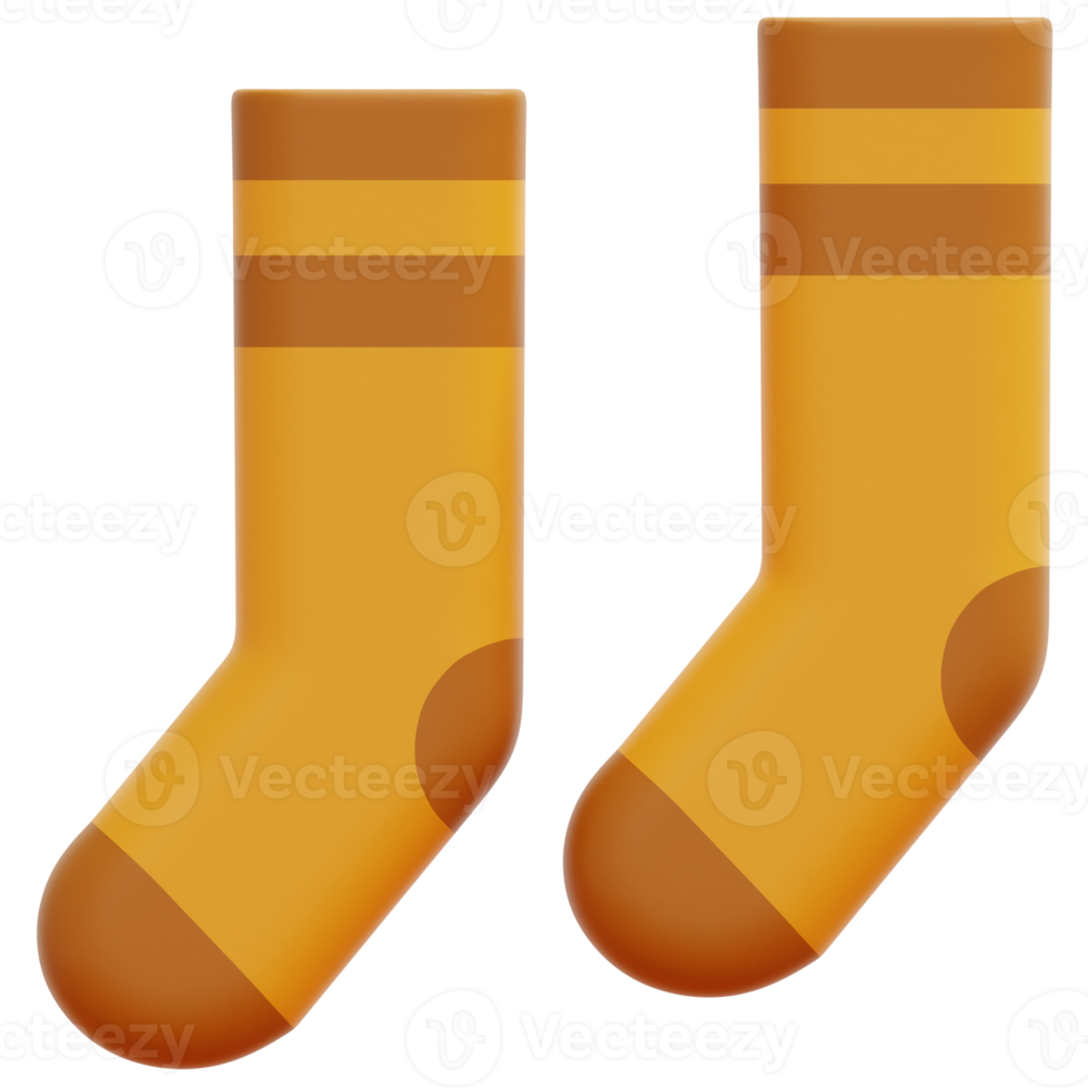 winter socks 3d render icon illustration png