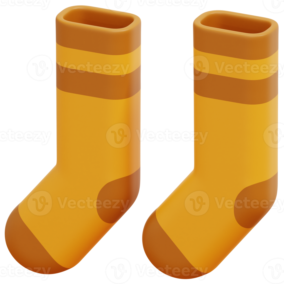 ilustración de icono de render 3d de calcetines de invierno png