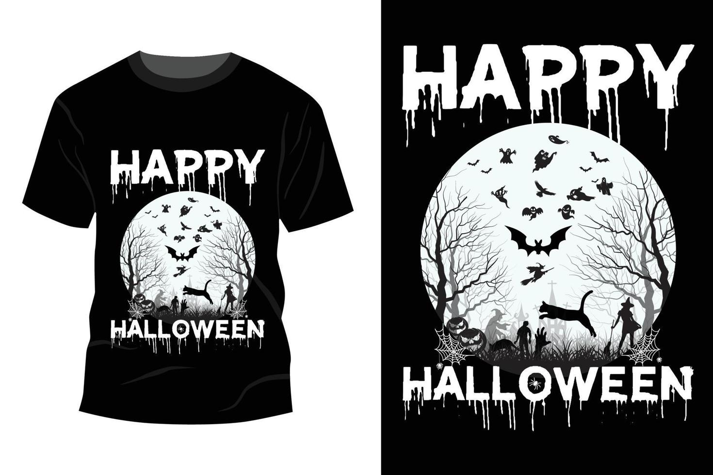 Halloween T-shirt Design vector