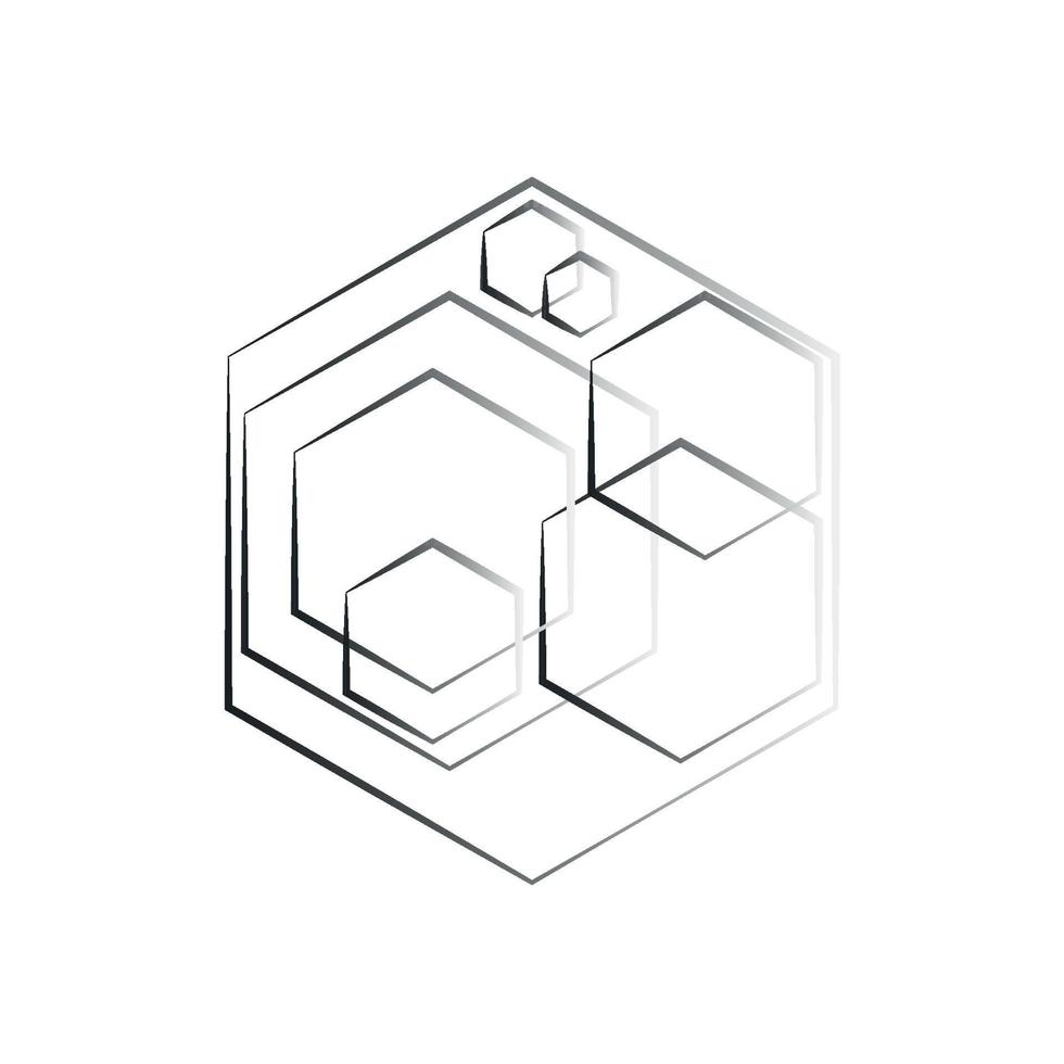 Geometric polygon shapes combined as one vector