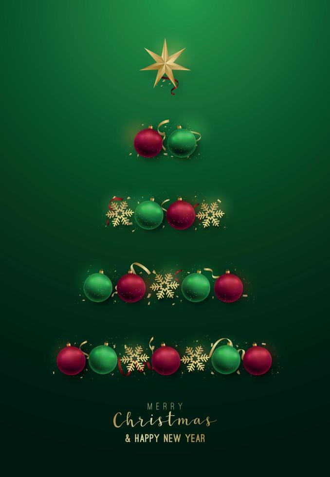 Merry Christmas design for invitations, promo flyers, greeting cards and etc. vector