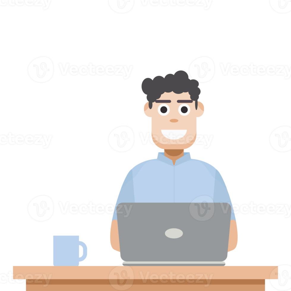 man playing laptop work from home png