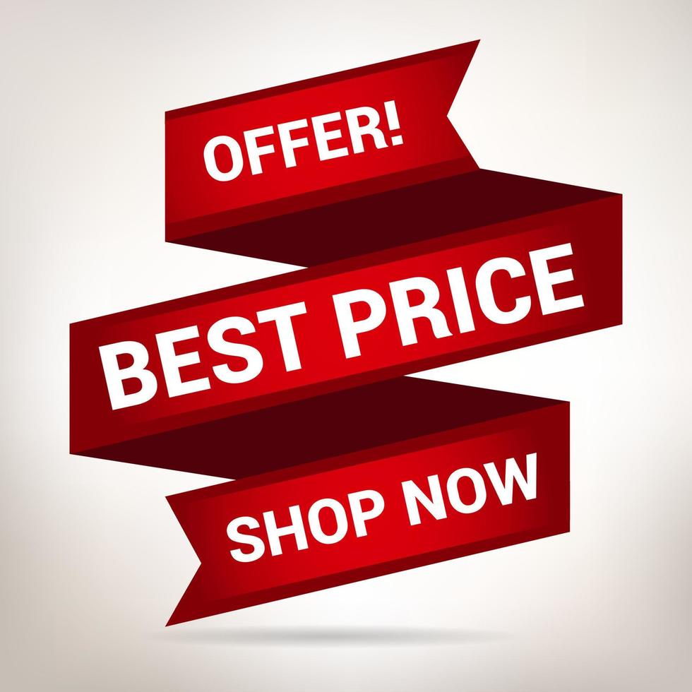 Red Sale badge and label promotion background vector
