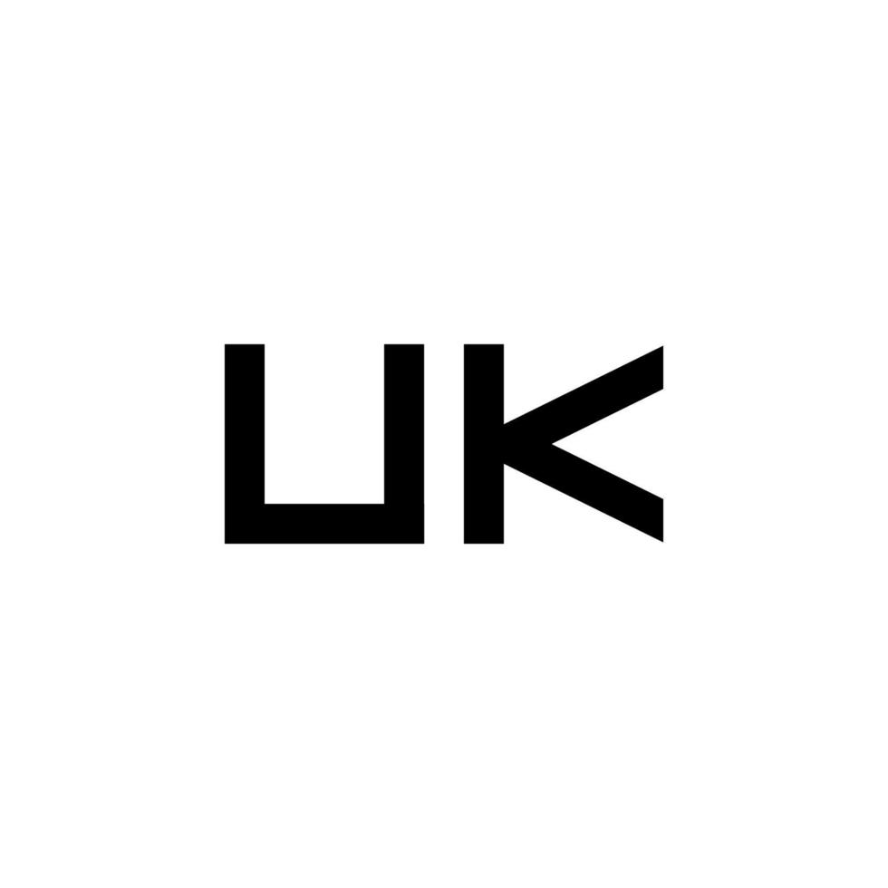 Initial UK logo concept vector. Creative Icon Symbol Pro Vector