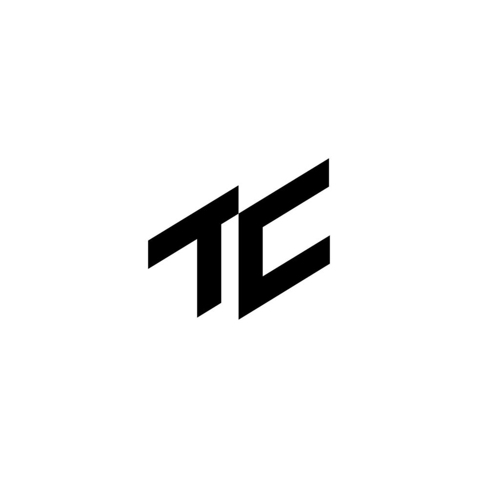 vector de concepto de logotipo tc inicial. icono creativo símbolo pro vector