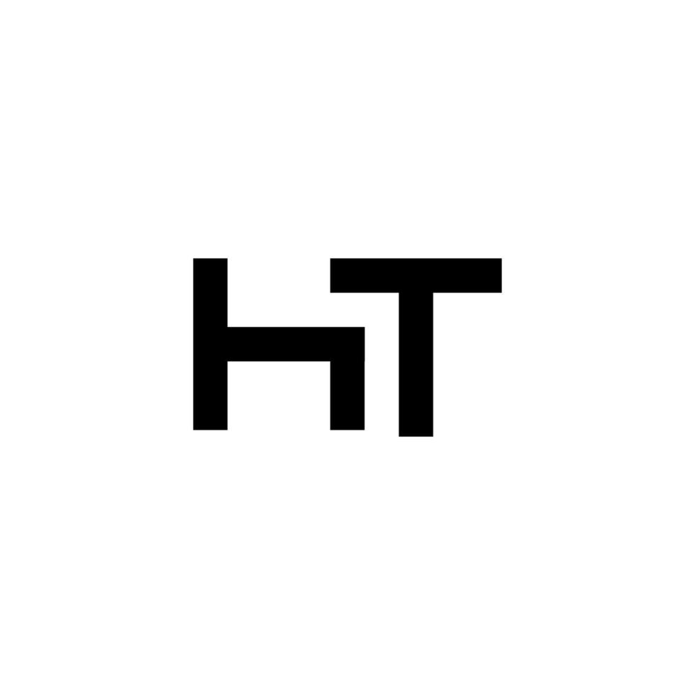 vector de concepto de logotipo ht inicial. icono creativo símbolo pro vector