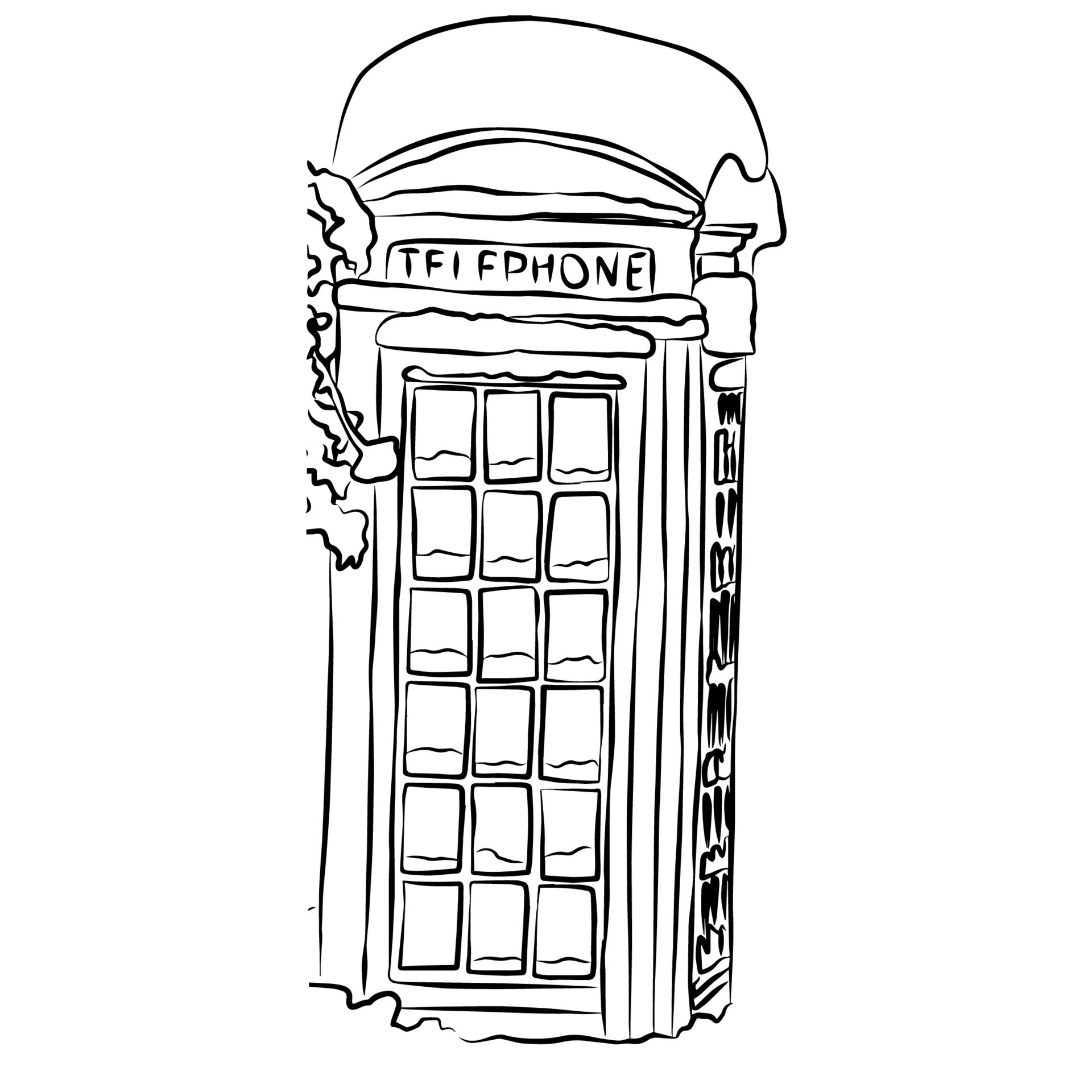 It's a beautiful phone booth picture in start of winter. 11796814