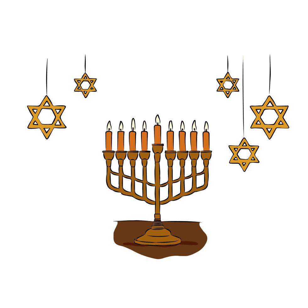 It's beautiful chanukah picture. vector