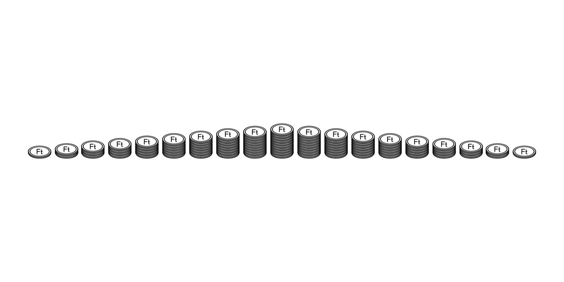 Hungary Currency Icon Symbol. Hungarian Forint, HUF. Vector Illustration