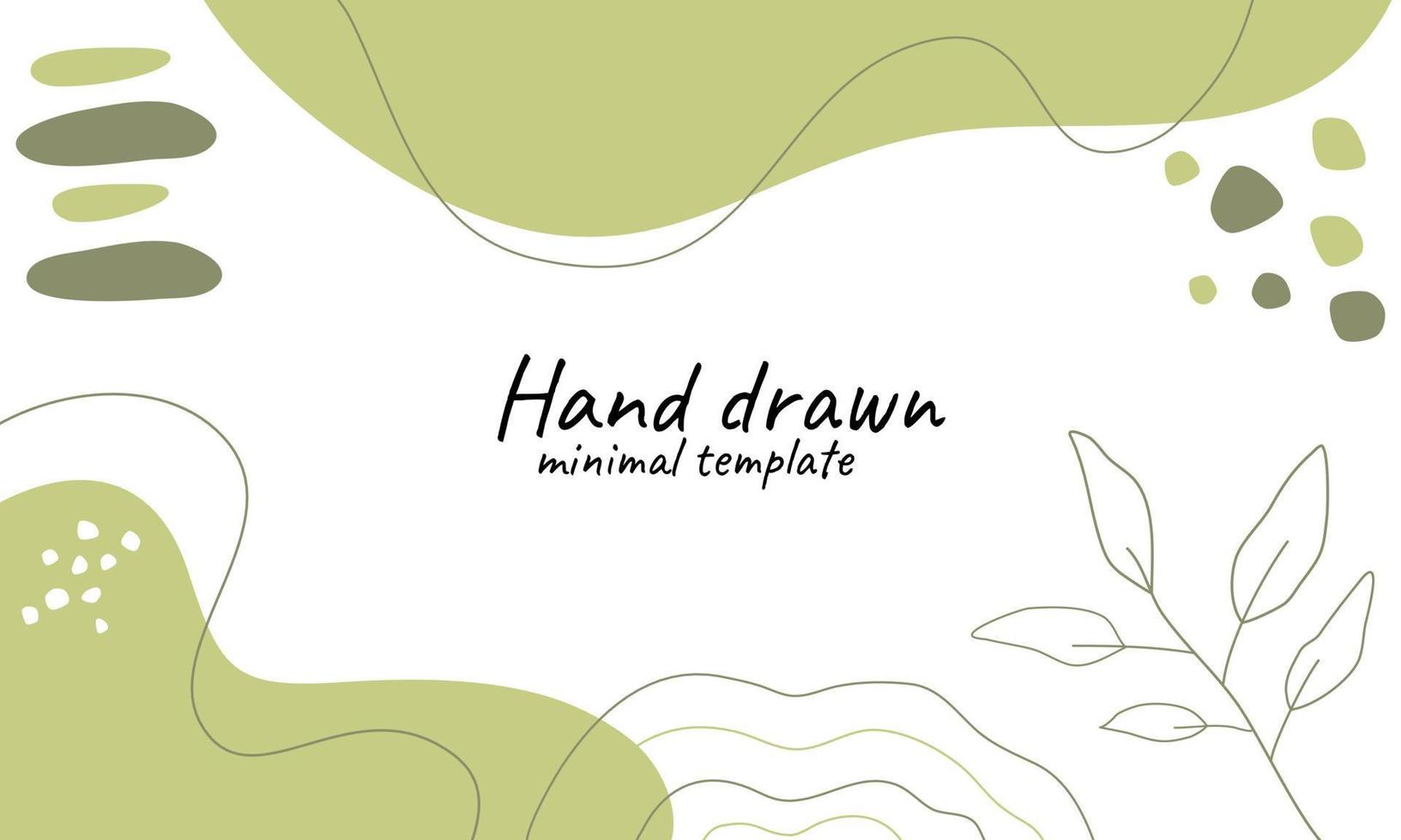 Hand drawn abstract shapes background design vector