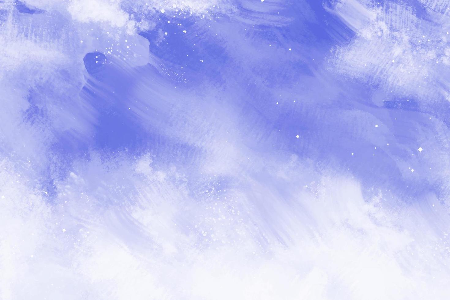 Abstract blue winter watercolor background. Sky pattern with snow vector