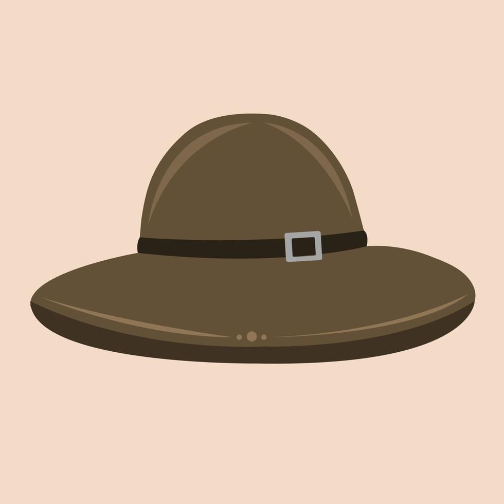 Ilustración de vector de sombrero fedora para diseño gráfico y elemento decorativo