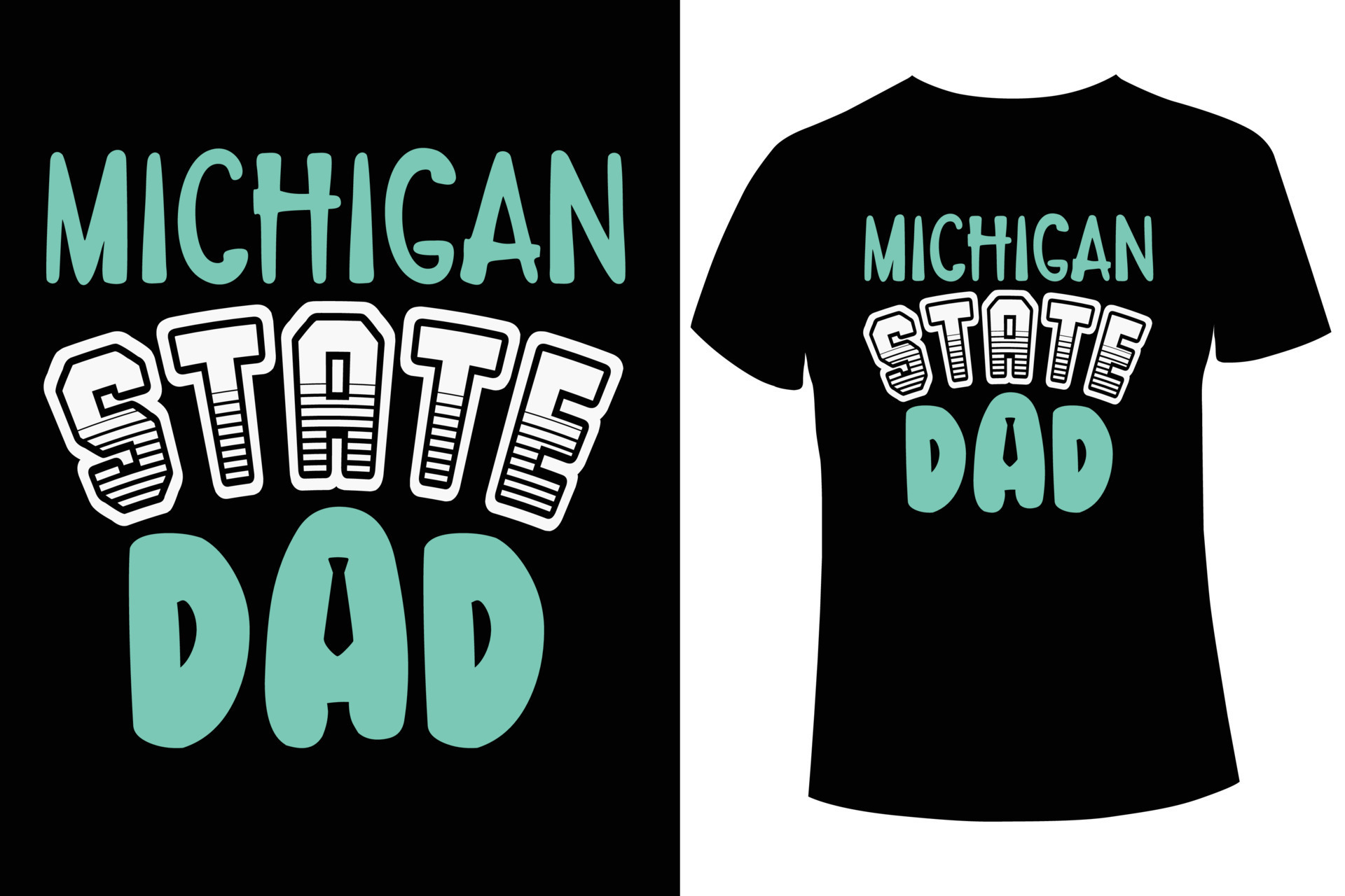 Michigan state dad t-shirt design template 11797134 Vector Art at Vecteezy