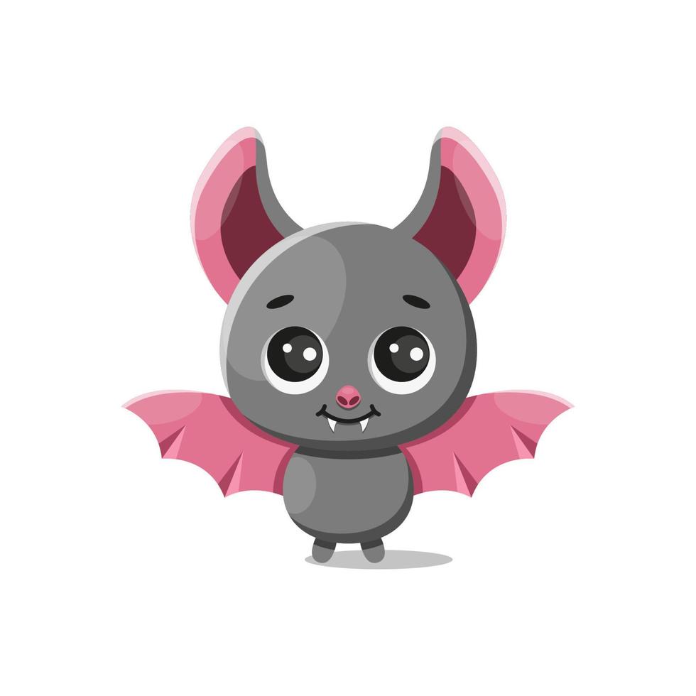 personaje de vector pequeño murciélago de dibujos animados