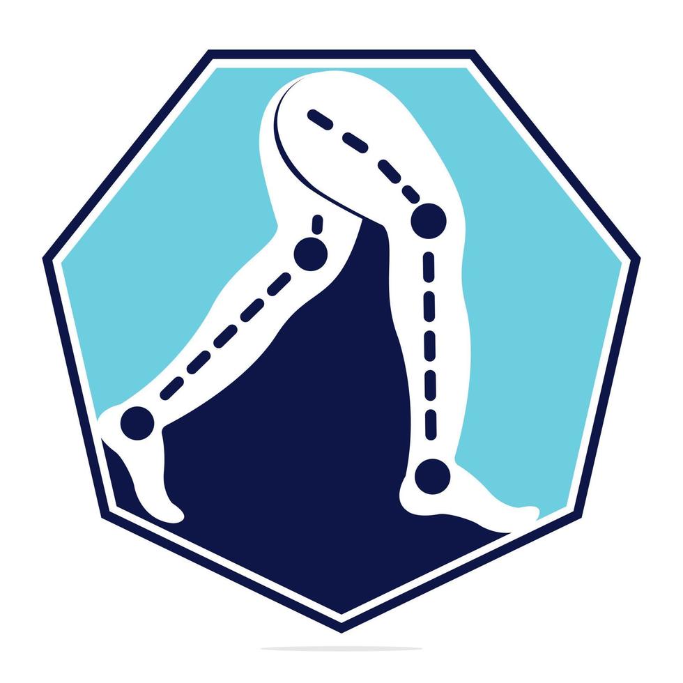 Prosthetic Leg Logo Template Design. Orthopedic and Physiotherapy clinic vector design.