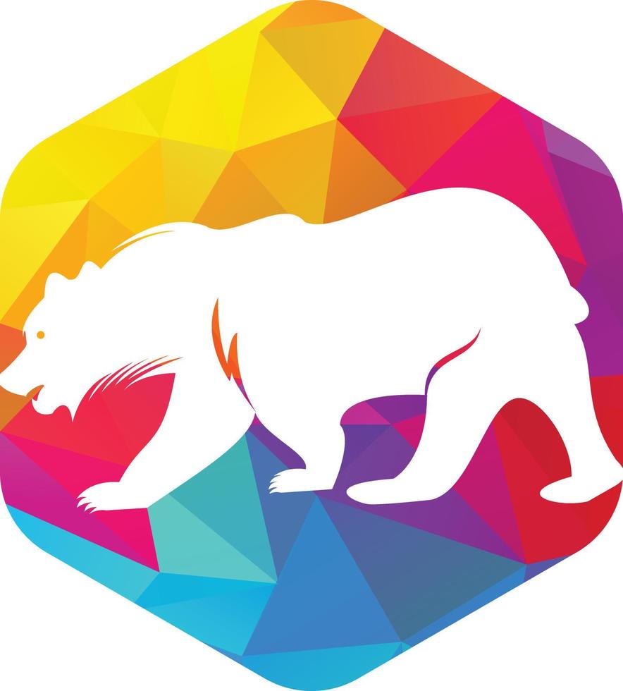 diseño de logotipo vectorial de oso. diseño de concepto de plantilla vectorial de osos. vector