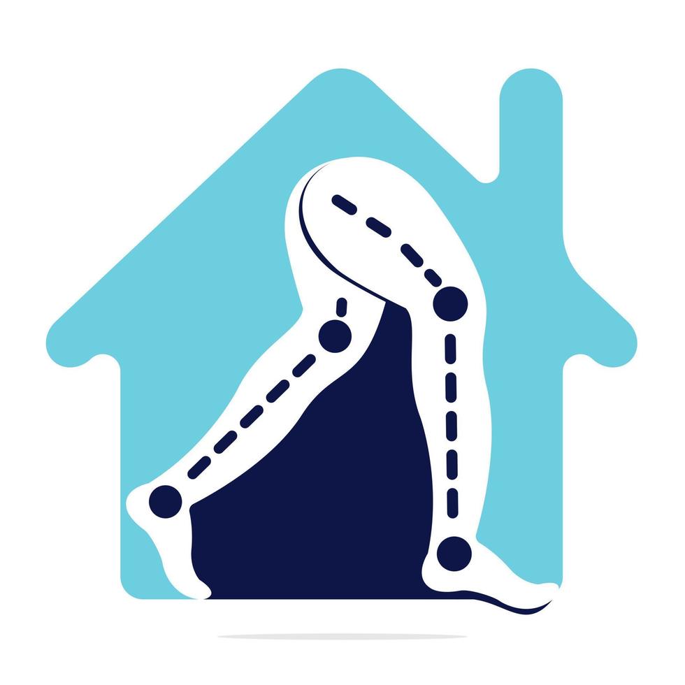 Prosthetic Leg Logo Template Design. Home Orthopedic and Physiotherapy clinic vector design.