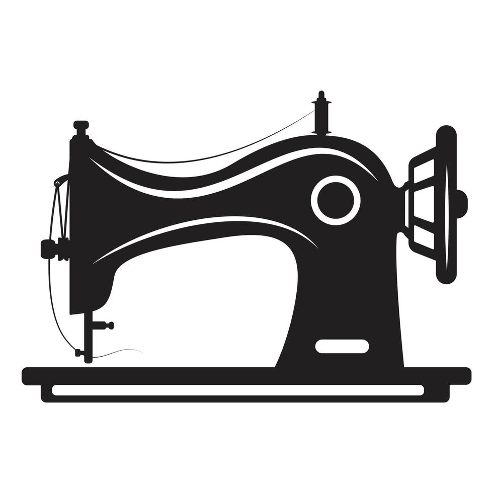 Manual sew machine vector icon. Simple illustration of manual stitching machine icon for web design isolated on white background.