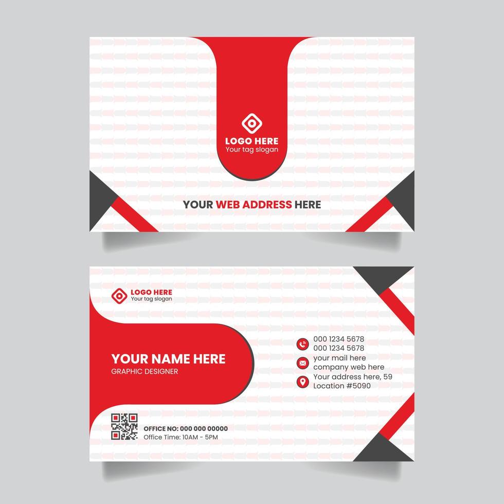Double-sided creative business card name card visiting card template design vector