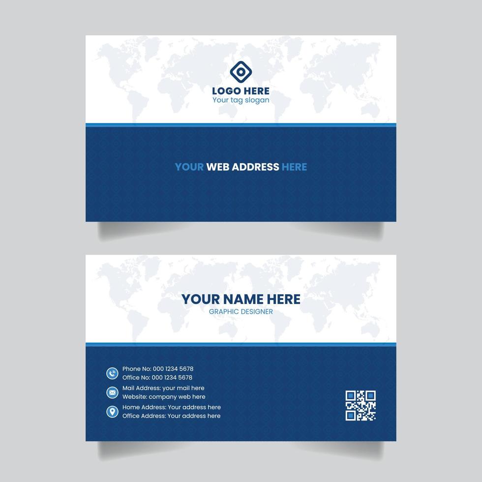 Double-sided creative business card name card visiting card template design vector