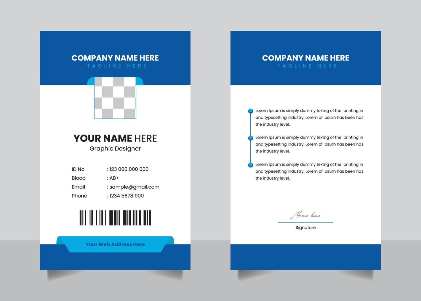 Business official id cards template design vector