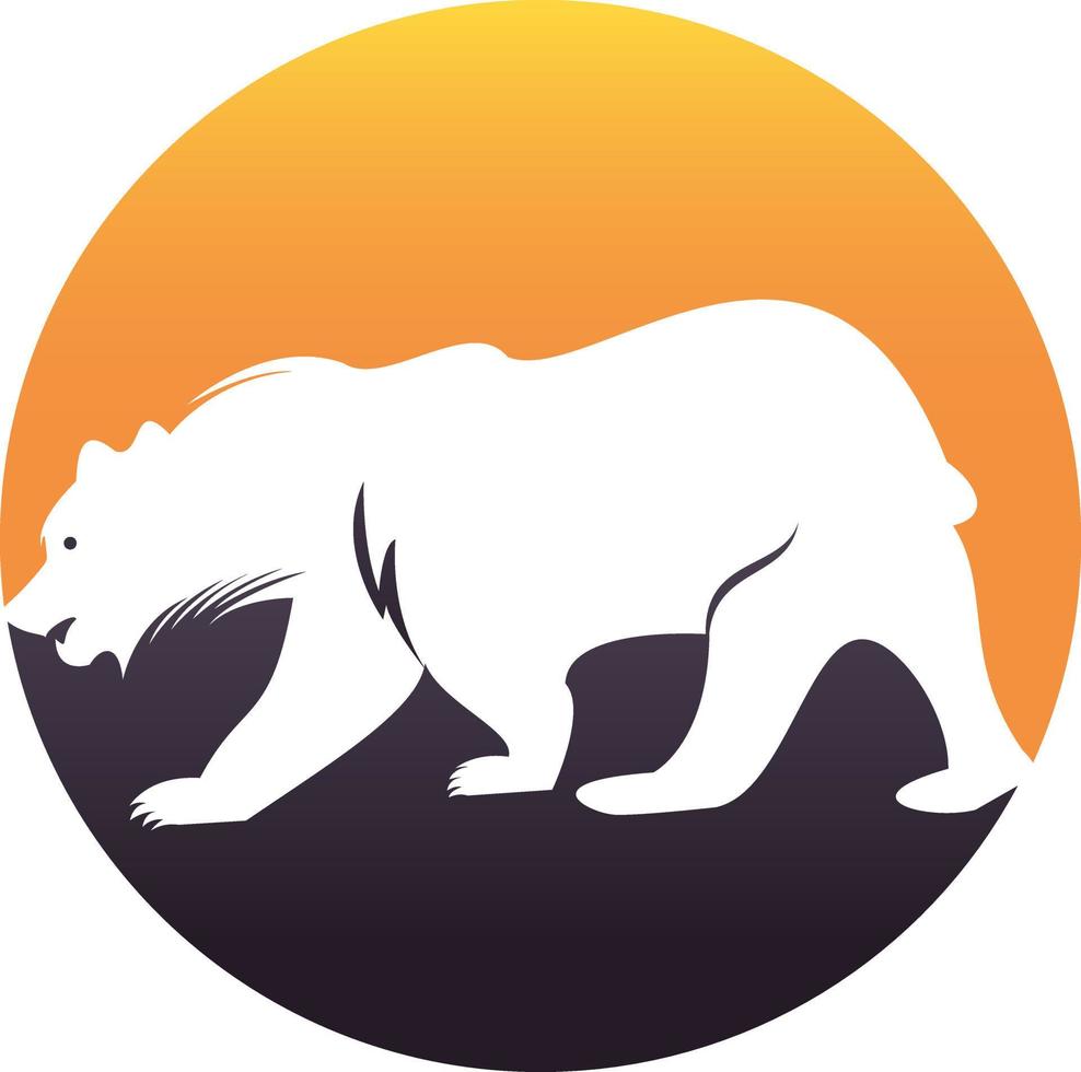 diseño de logotipo vectorial de oso. diseño de concepto de plantilla vectorial de osos. vector