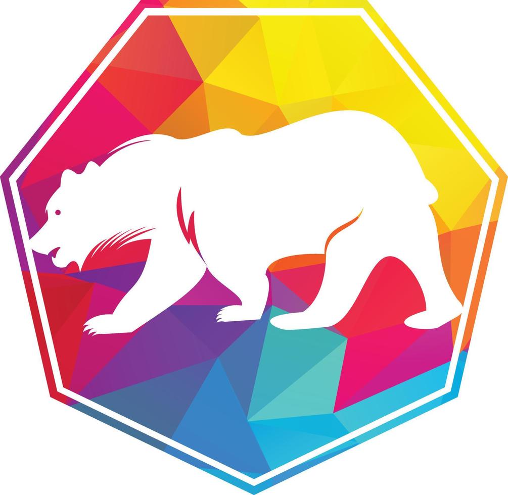 diseño de logotipo vectorial de oso. diseño de concepto de plantilla vectorial de osos. vector