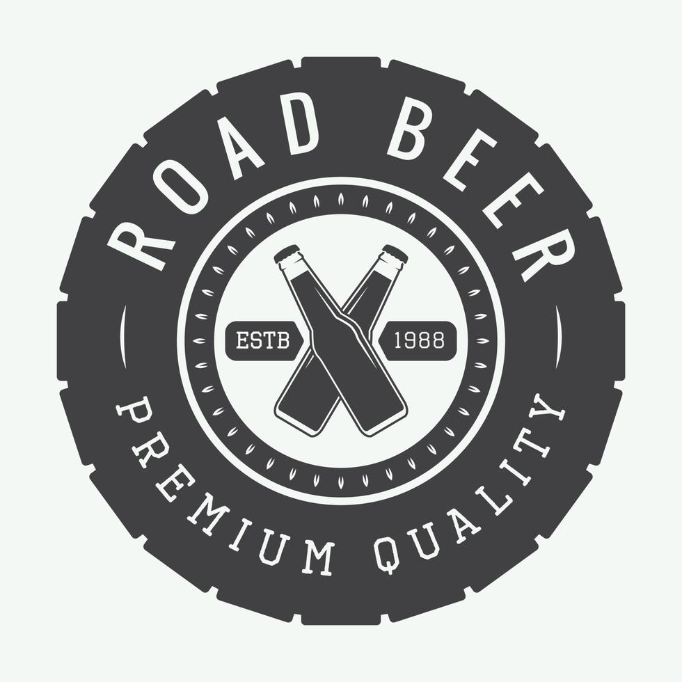 Beer logo in vintage style. vector