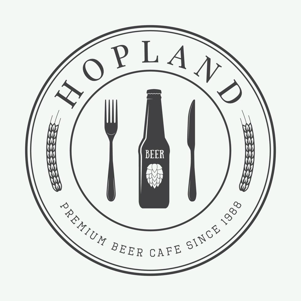 Beer logo in vintage style. vector