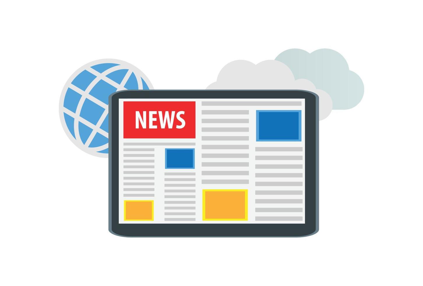 Flat Illustration Online News Newspaper News Website Flat Vector flat-illustration-online-news-newspaper-news-website-flat-vector