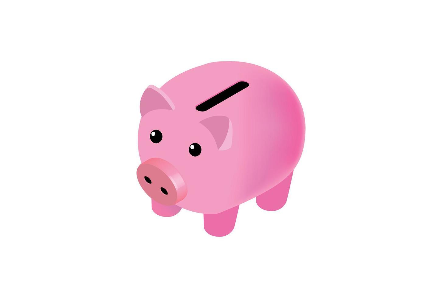 Isometric piggy bank. Vector illustration. Suitable for Diagrams, Infographics, Game Asset, And Other Graphic Related Assets