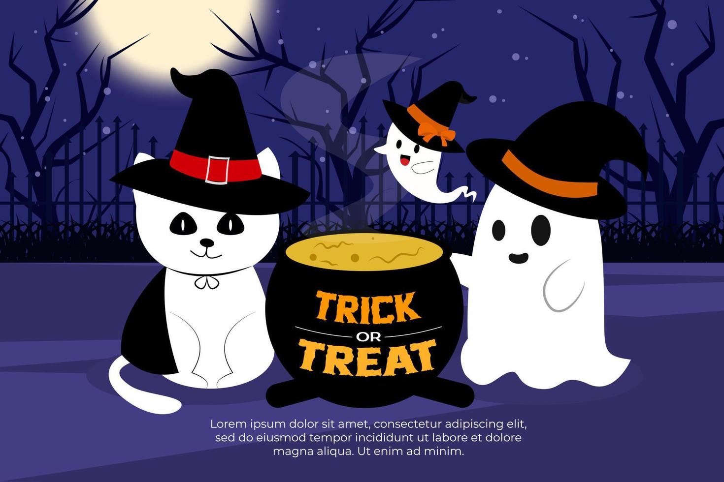 Halloween themed graphic design template easy to customize simple and elegant design vector