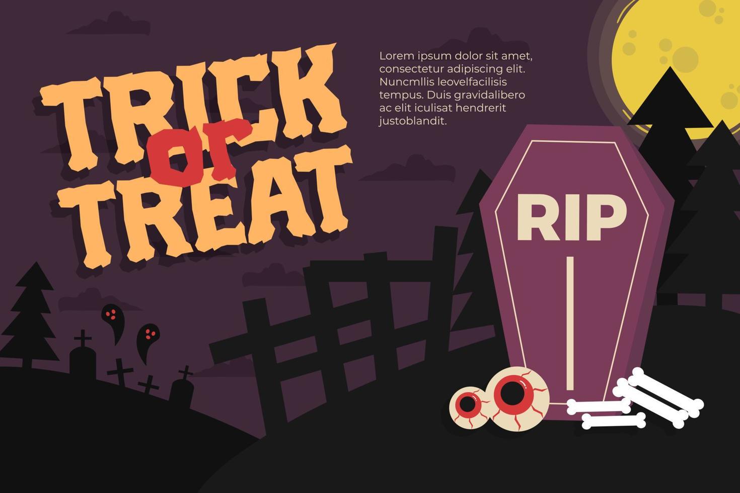 Halloween themed graphic design template easy to customize simple and elegant design vector