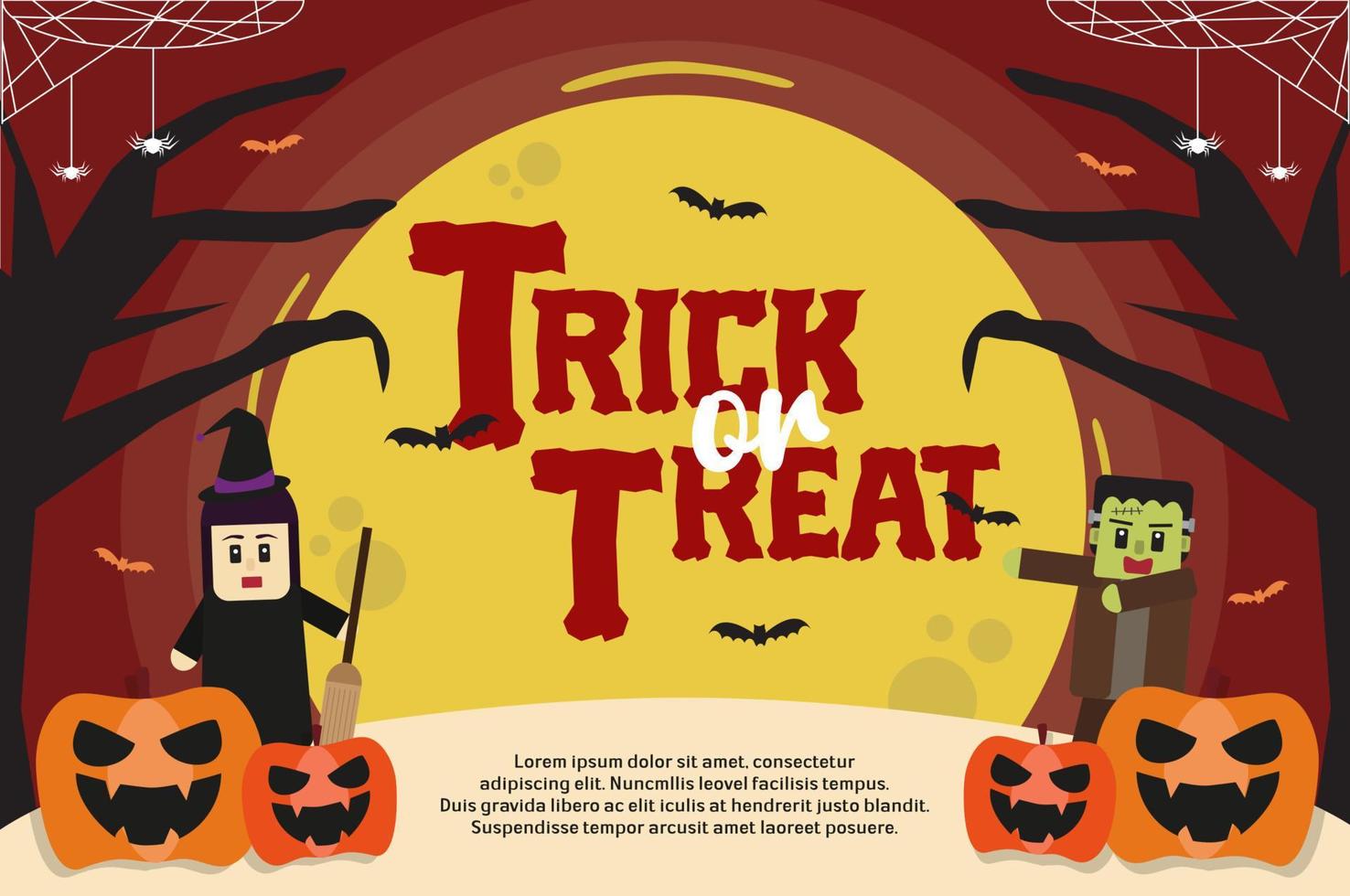 plantilla de diseño gráfico con temática de halloween fácil de personalizar diseño simple y elegante vector